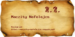 Maczity Nefelejcs névjegykártya